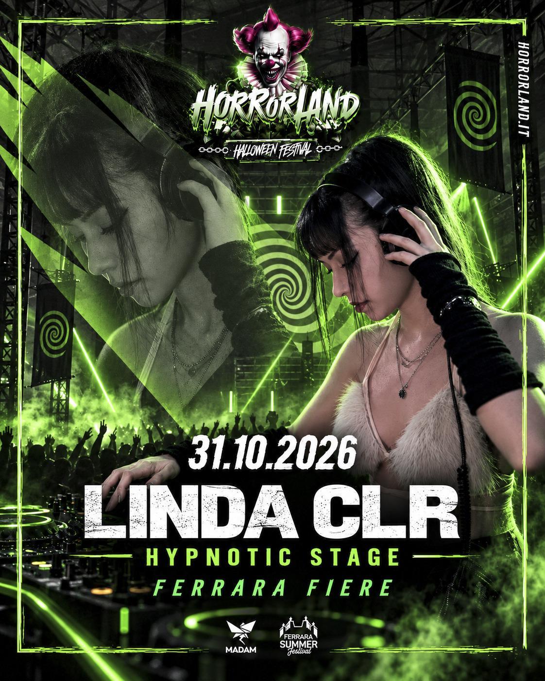 Linda CLR, artista Hypnotic Stage Horrorland 2026