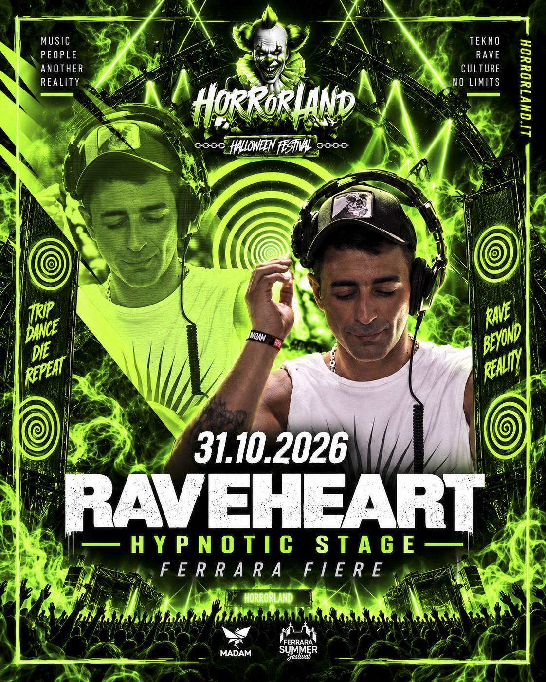Raveheart, artista Hypnotic Stage Horrorland 2026