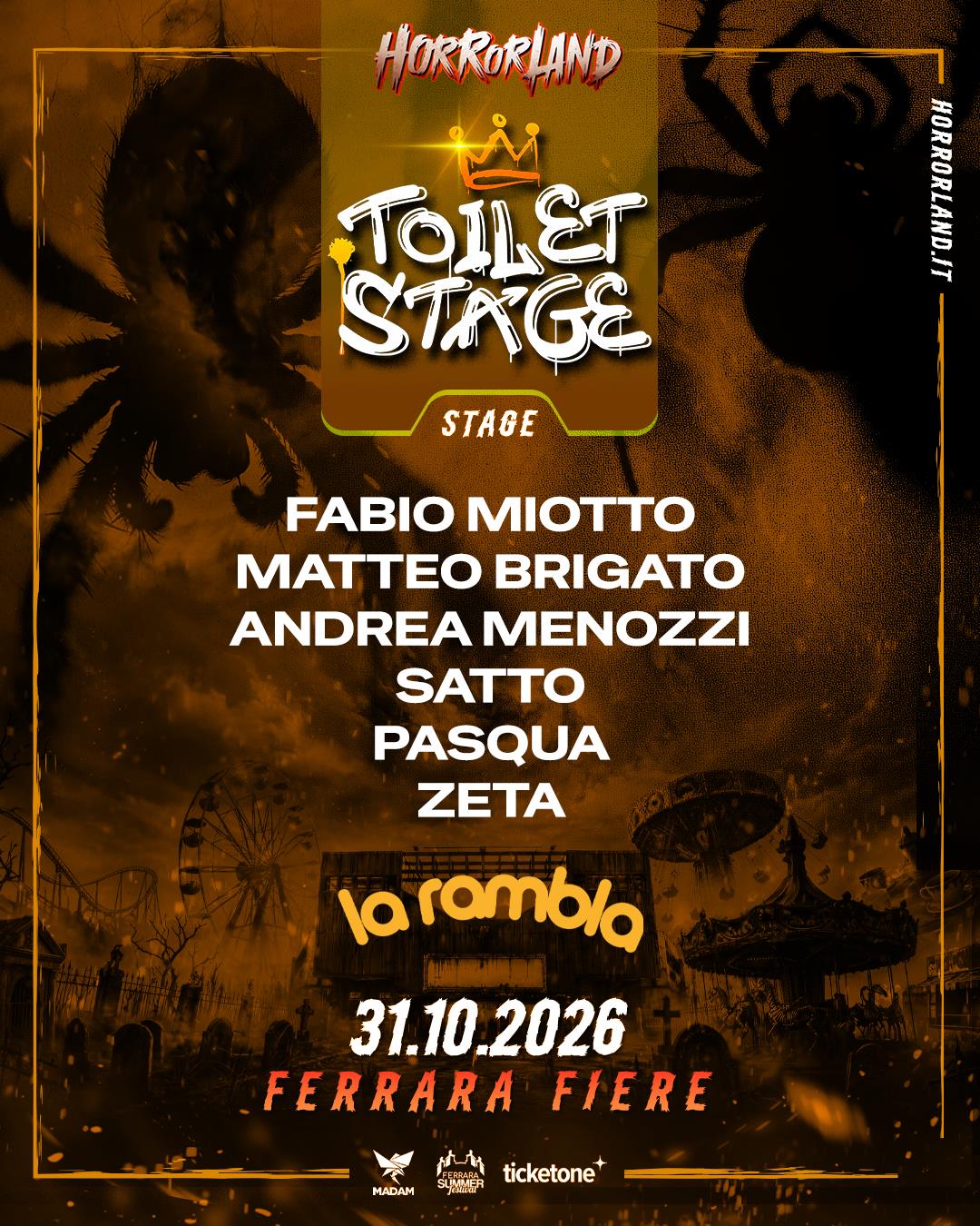 Artisti Toilet Stage by La Rambla a Horrorland 2026