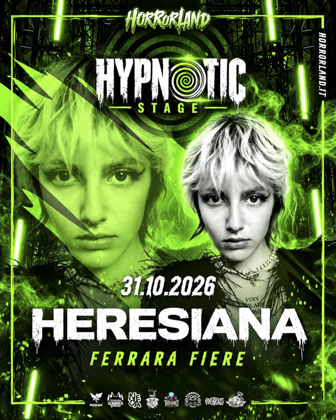Heresiana, artista Hypnotic Stage Horrorland 2026